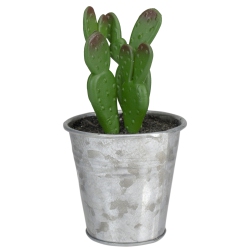 NORTHLIGHT 5" Tropical Mini Artificial Cactus In Tin Pot