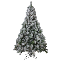 NORTHLIGHT 6.5' Pre-Lit Full Flocked Somerset Spruce Artificial Christmas Tree - Clear Lights