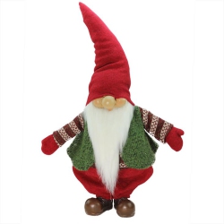 NORTHLIGHT 22" And White Gnome Christmas Tabletop Decoration In Red