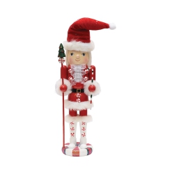 NORTHLIGHT 18.5" And White Mrs. Claus Christmas Nutcracker In Red