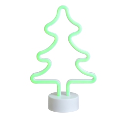 NORTHLIGHT 11" Christmas Tree Led Neon Style Table Sign In Green