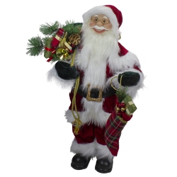 NORTHLIGHT 2' Standing Santa Christmas Figure With Presents