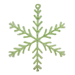 ALLSTATE 10.5" Glittered Snowflake Christmas Ornament In Green