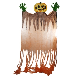 NORTHLIGHT 11' Scary Jack-O'-Lantern With Monster Hands Hanging Halloween Decoration