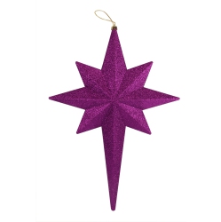 CHRISTMAS CENTRAL 20" Passion Glittered Bethlehem Star Shatterproof Christmas Ornament In Purple