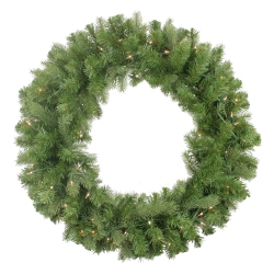NORTHLIGHT Pre-Lit Noble Fir Artificial Christmas Wreath - 30-Inch, Clear Lights