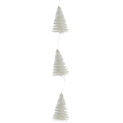 NORTHLIGHT 6.5' Led Lighted Mini Sisal Tree Christmas Garland - Warm Lights In White