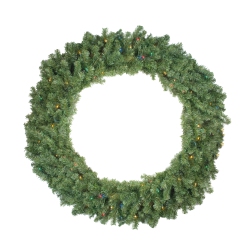 NORTHLIGHT Pre-Lit Canadian Pine Artificial Christmas Wreath - 48-Inch, Multicolor Lights