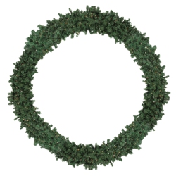NORTHLIGHT Pre-Lit High Sierra Pine Commercial Artificial Christmas Wreath - 120-Inch, Clear Lights