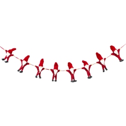 NORTHLIGHT 30" And White Knit Gnome Novelty Christmas Garland In Red