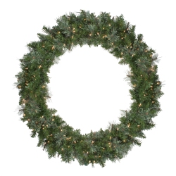 NORTHLIGHT Pre-Lit Mixed Cashmere Pine Artificial Christmas Wreath - 48-Inch, Clear Lights