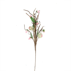 NORTHLIGHT 33" Cream And Pink Artificial Spring Floral Pick In White