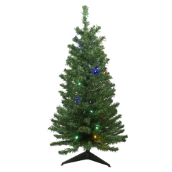 NORTHLIGHT 3' Pre-Lit Medium Mixed Classic Pine Artificial Christmas Tree - Multicolor Led Lights