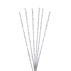 NORTHLIGHT Set Of 6 Branch Spray Driveway Pathway Markers - 8 Ft, Pure Led Lights In White