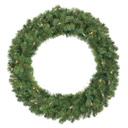 NORTHLIGHT 36" Pre-Lit Canadian Pine Artificial Christmas Wreath, Clear Lights