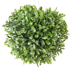 NORTHLIGHT 5" And Silver Glitter Artificial Boxwood Ball Topiary In Green