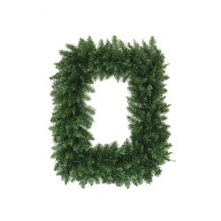 NORTHLIGHT 36" Buffalo Fir Rectangular Artificial Christmas Wreath - Unlit