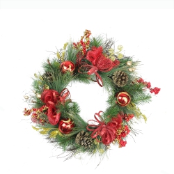 NORTHLIGHT Berries And Ornaments Embellished Artificial Christmas Wreath - 26-Inch, Unlit