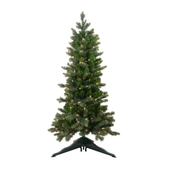 NORTHLIGHT 4' Pre-Lit Slim Savannah Spruce Slim Artificial Christmas Tree - Clear Lights