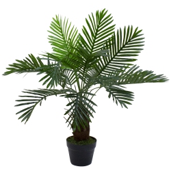 NORTHLIGHT 35" Artificial Miniature Potted Palm Plant In Green