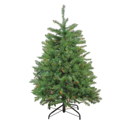 NORTHLIGHT 4' Pre-Lit Northern Pine Full Artificial Christmas Tree - Multicolor Lights