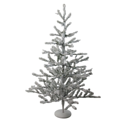 NORTHLIGHT 36" Flocked Alpine Coral Artificial Christmas Tree - Unlit In Green