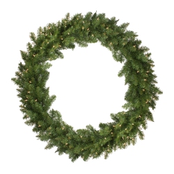 NORTHLIGHT Pre-Lit Eastern Pine Artificial Christmas Wreath - 48-Inch, Clear Lights