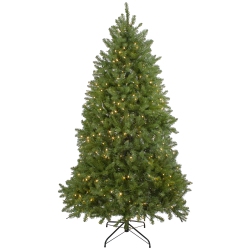 NORTHLIGHT 7.5' Pre-Lit Medium Northern Pine Artificial Christmas Tree - Warm Clear Led Lights In Green