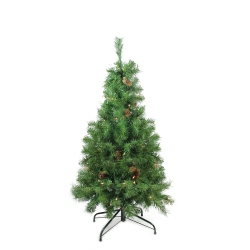 NORTHLIGHT 4' X 30" Pre-Lit Dakota Pine Full Artificial Christmas Tree - Clear Lights In Red