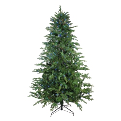 NORTHLIGHT 7.5' Pre-Lit Medium Ashland Sitka Spruce Artificial Christmas Tree - Multicolor Led Lights