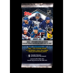 TOPPS 2021-22 Nhl Sticker Collection Pack 5 Stickers Per Pack