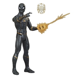 HASBRO Marvel Spider-Man Mystery Web Gear 6" Action Figure And Gold Suit Spiderman In Black