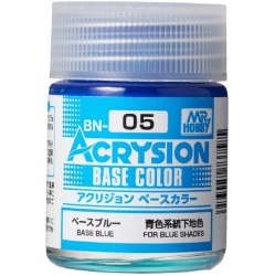 MR. HOBBY Acrysion Base Color - Base (for Shades) (Bn05) 18Ml Base Color And Primer In Blue