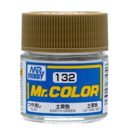 MR. HOBBY Mr. Color 132 - Earth Flat/ija Tank Wwii (C132) Plastic Model Kit Paint In Green
