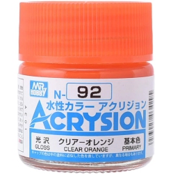 MR. HOBBY Acrysion Color - Clear (Gloss/primary) (N92) 10Ml Gloss Acrylic Paint In Orange