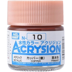 MR. HOBBY Acrysion Color - Copper (Metallic/primary) (N10) 10Ml Metallic Acrylic Paint