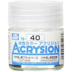 MR. HOBBY Acrysion Color - Flat Base (Acrysion Color Additive for Flat) (N40) 10Ml Flat Base