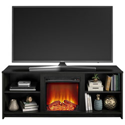 8620335WCOM Black Oak for sale online Mainstays Fireplace TV Stand for TVs up to 65" 