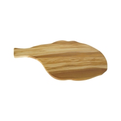 PETERSON HOUSEWARES Olivewood Leaf-Shape Cutting Board Handle 16.8 X 8.7