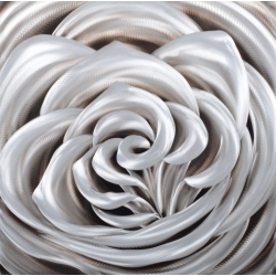 PETERSON ARTWARES The Rose Metal Wall Art In Silver