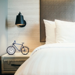 PETERSON ARTWARES Table Clock - Roman Numbers Bike Table Clock