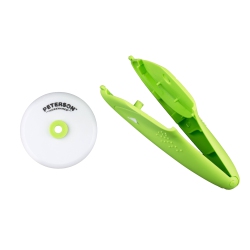 PETERSON HOUSEWARES Pizza Cutter - Ceramic Pizza Cutter - Handle Can Be Opened