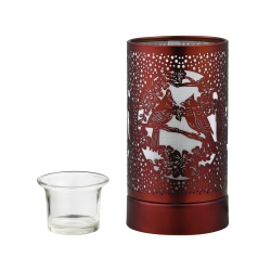 PETERSON ARTWARES 7" Touch Lamp/oil Burner/wax Warmer- Cardinals