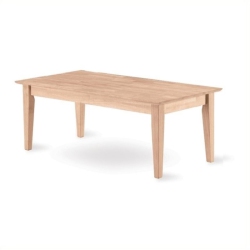PEMBERLY ROW Tall Shaker Unfinished Coffee Table In Natural
