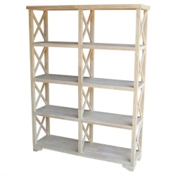 PEMBERLY ROW Unfinished 4-Tier 'x' Sided Double Shelf Unit