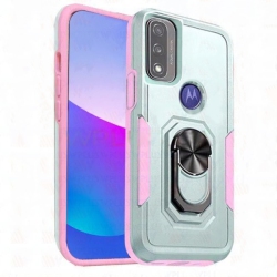 CSMART Dual Layers Heavy Duty Magnetic Hard Kickstand Case With Ring Holder for Motorola Moto G Pure 2021 / G Power 2022 / G Play 2023 In Teal