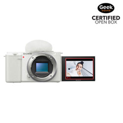 Boîte Ouverte - Apparreil Photo Sans Miroir Aps-C Alpha Zv-E10/objectif Interchangeable De Sony Pour Vlogues (Boîtier Seulement) - Blanc