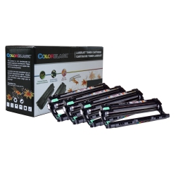 COLORBLACK ® Tb221Drset Set Of 4 Pieces Premium Remanufactured Brother Dr221Cl Dr281Cl Dr221 Bk Cmy Image Drum Page Yield Based On Iso19798