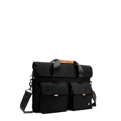 PKG Richmond 10L Slim Messenger. 16" Laptop. (Black/tan)