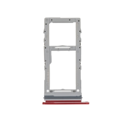 ESOURCE PARTS Replacement Nano Sim Card + Micro Sd Card Tray for Samsung Galaxy S20 / S20+ Plus / S20 Ultra - Cosmic In Red